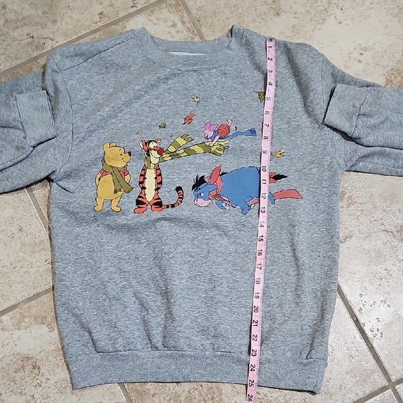 Disney Winnie the Pooh Friends Gray Crewneck Sweatshirt Size M Classic Vintage - Picture 6 of 6